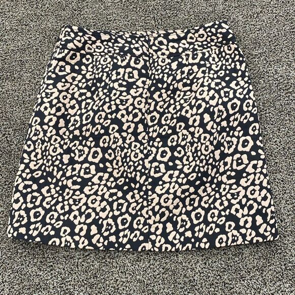 LOFT 8 Brown Animal Print Mini A-Line Skirt Pocket Y2K 90s Grunge Rockstar Retro - Picture 16 of 16